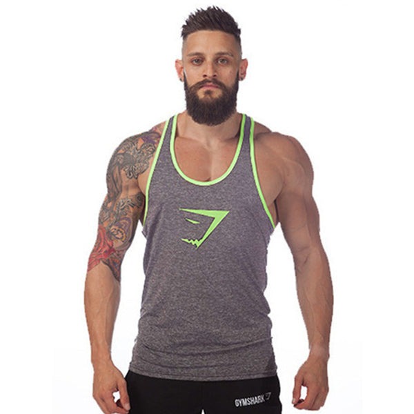 Tank Top Men Gym-shark Bodybuilding and Fitness